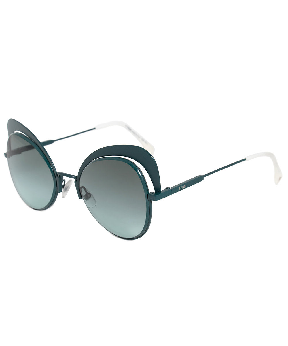 title:Fendi Eyeshine Butterfly Sunglasses FF0247S 1ED EQ 54;color:Green