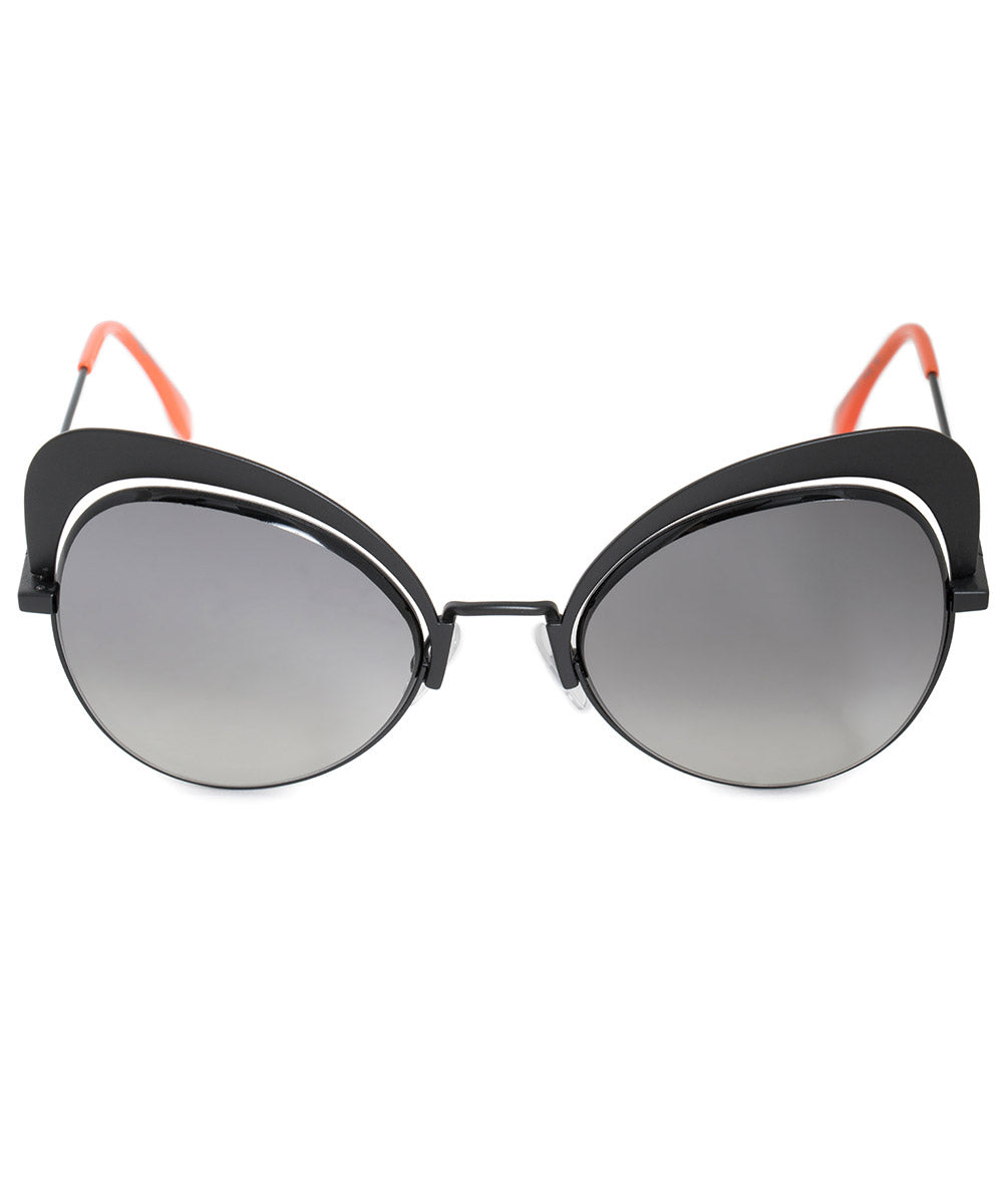 title:Fendi Eyeshine Butterfly Sunglasses FF0247S 807 9O 54;color:Black