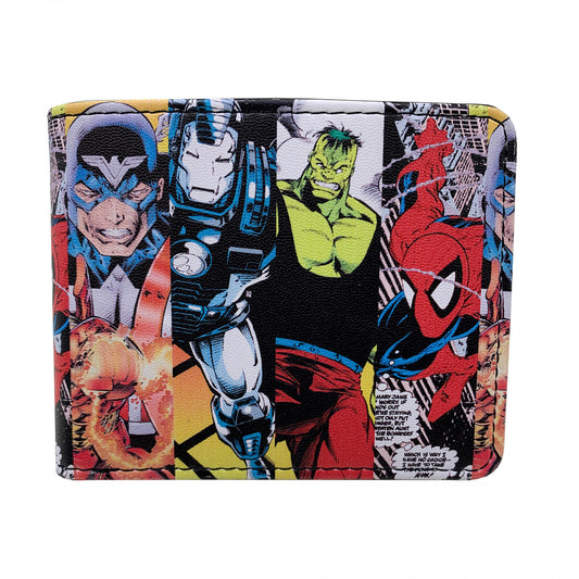 title:Avengers Retro Panels Bifold Wallet;color:Multi-Color