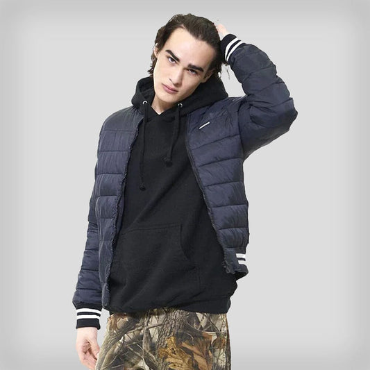 Men's Varsity Puffer Jacket - FINAL SALE Men's Jackets Members Only Charcoal Small 