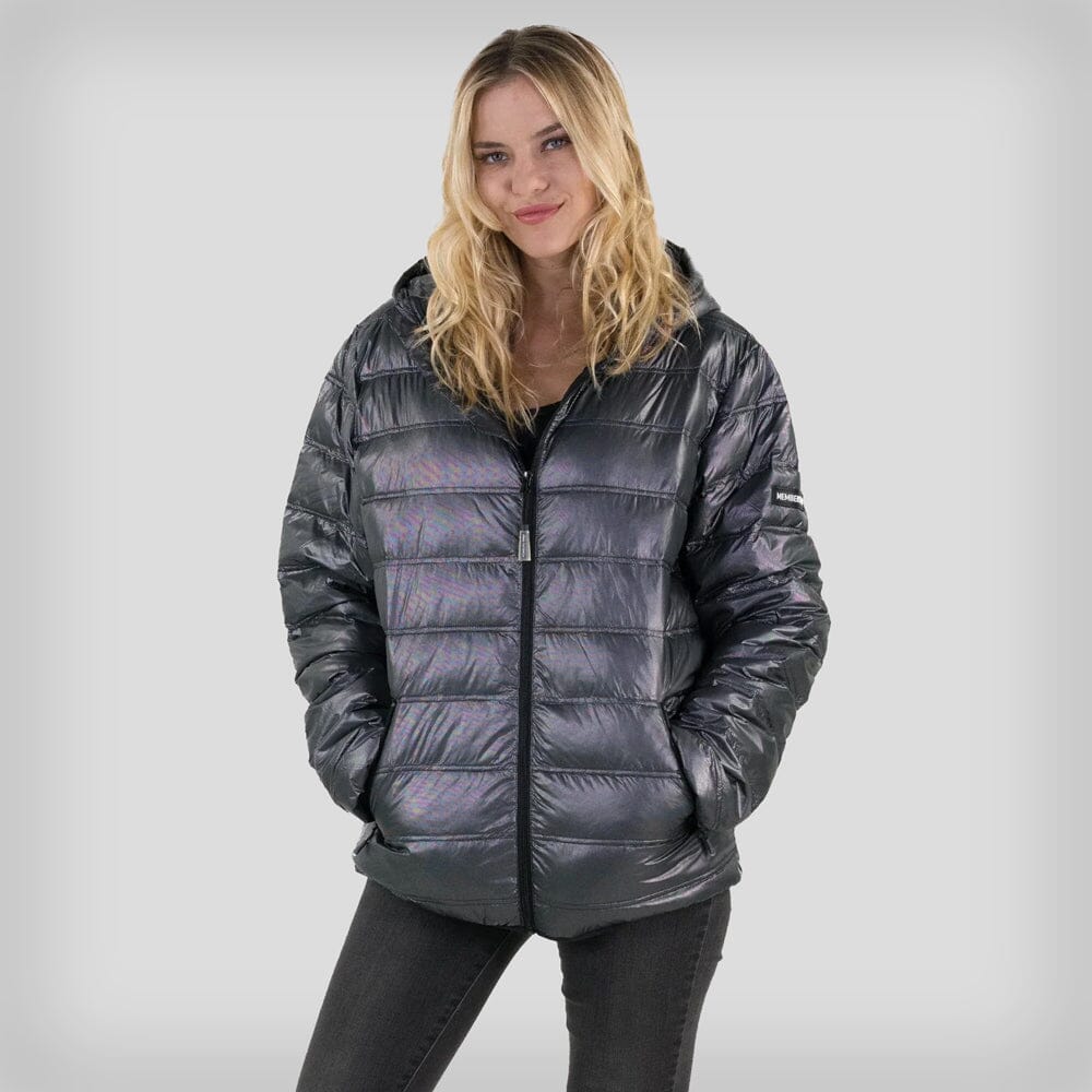 Members Only Women's Zip Front Puffer Oversized Jacket - Ruumur