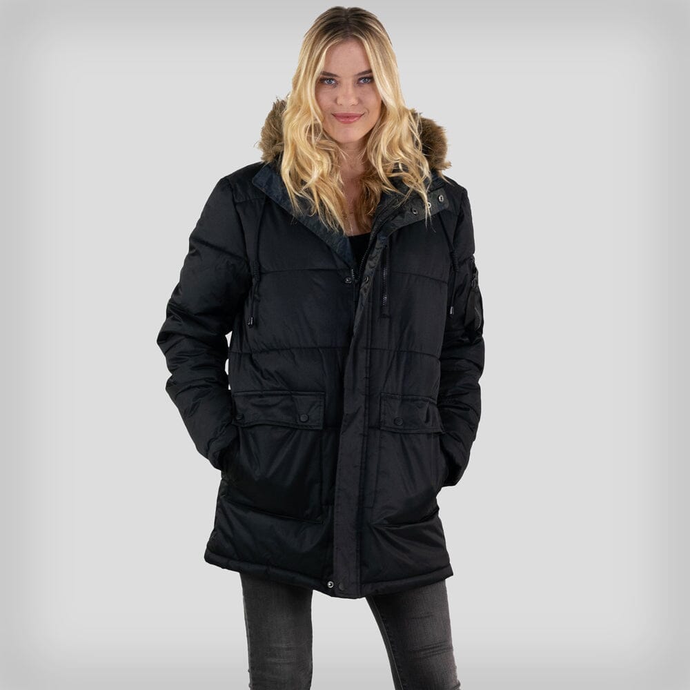 Women's Snorkel Puffer Oversized Jacket - FINAL SALE Womens Jacket Members Only BLACK Small 