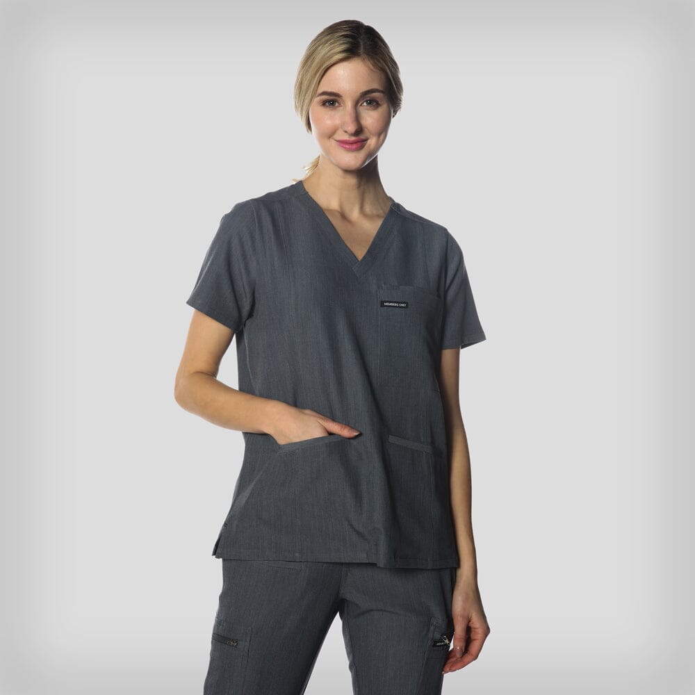 Siena 5-Pocket Scrub Top Womens Scrub Top Members Only Official 