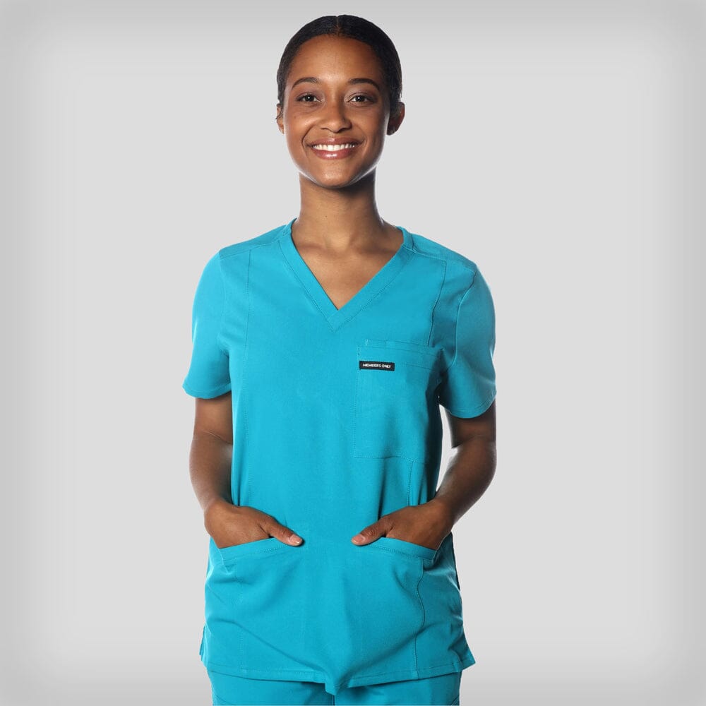 Siena 5-Pocket Scrub Top Womens Scrub Top Members Only Official 