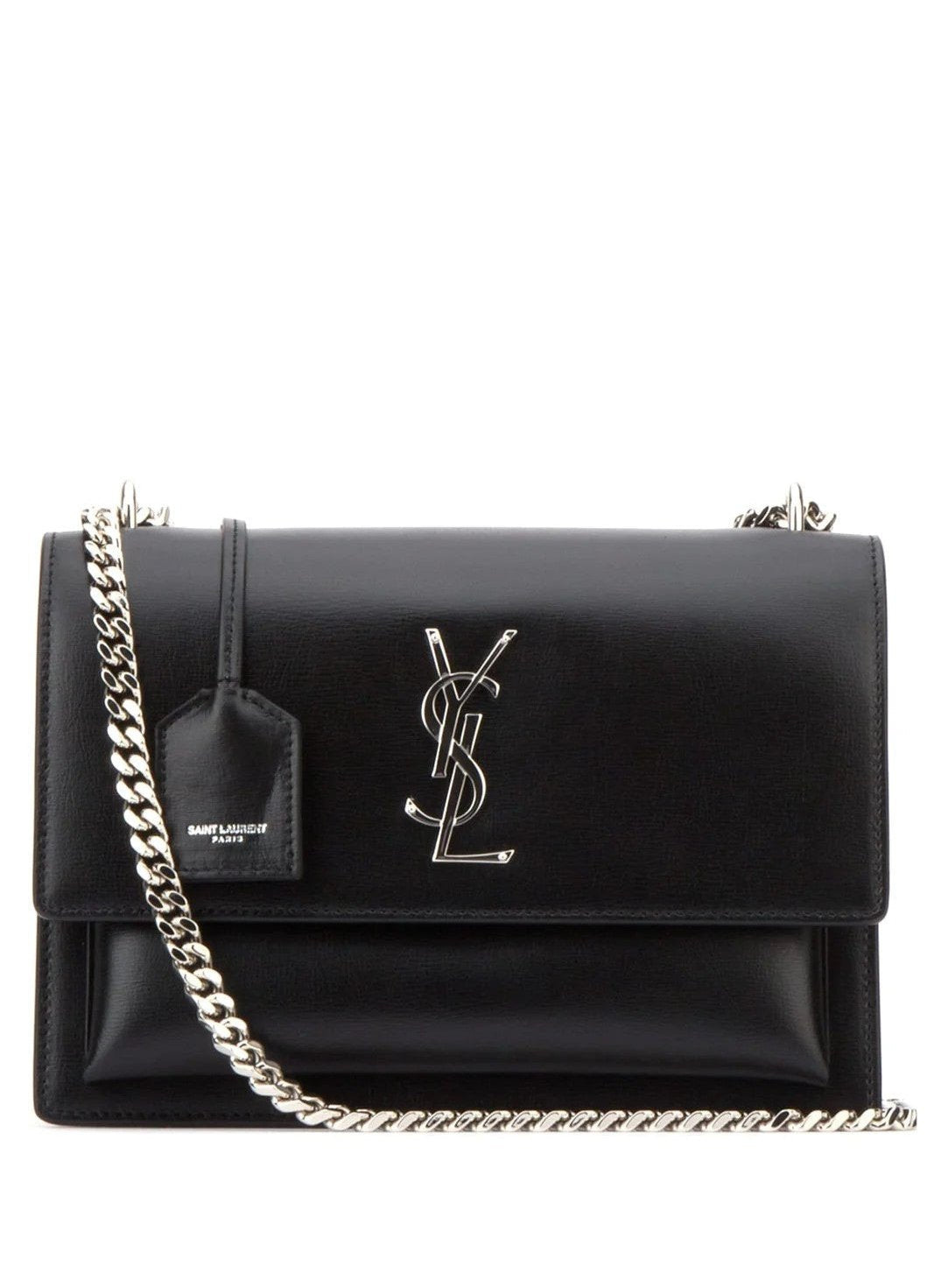 Saint Laurent Sunset Medium Shoulder Bag Silver