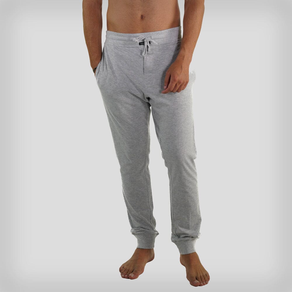 Men’s Jersey Jogger Lounge Pants - Grey Men's Sleep Pant Members Only GREY SMALL 