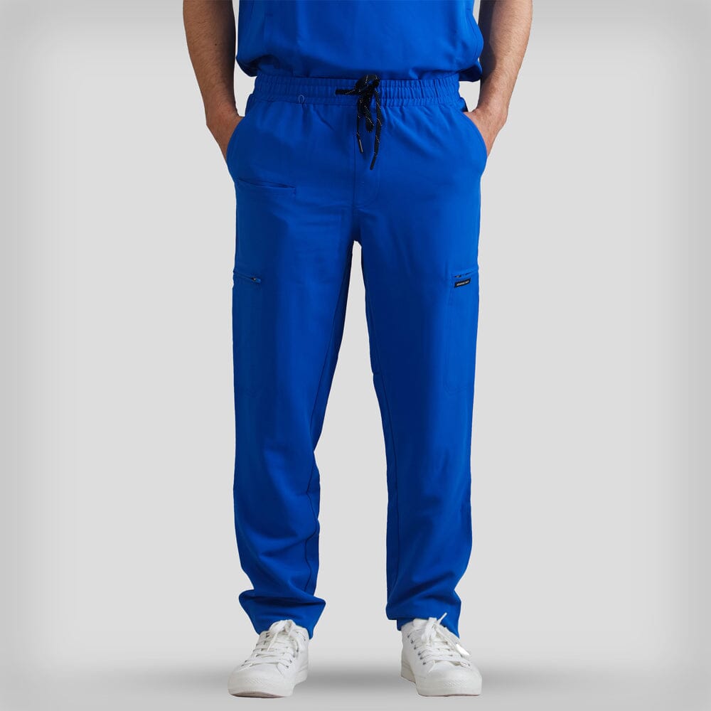 Hampton Open Bottom Scrub Pants Mens Scrub Pants Members Only ROYAL BLUE Small Regular