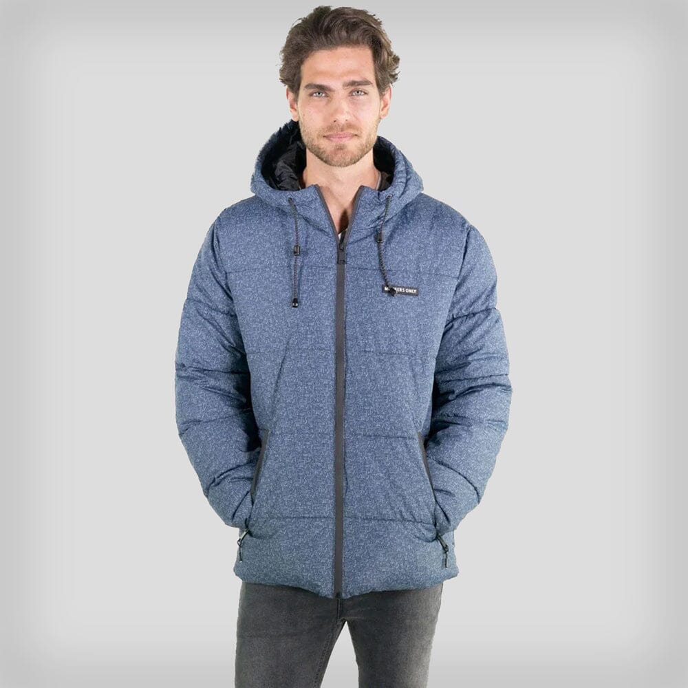 Members Only Men's Heather Print Puffer Jacket - Ruumur