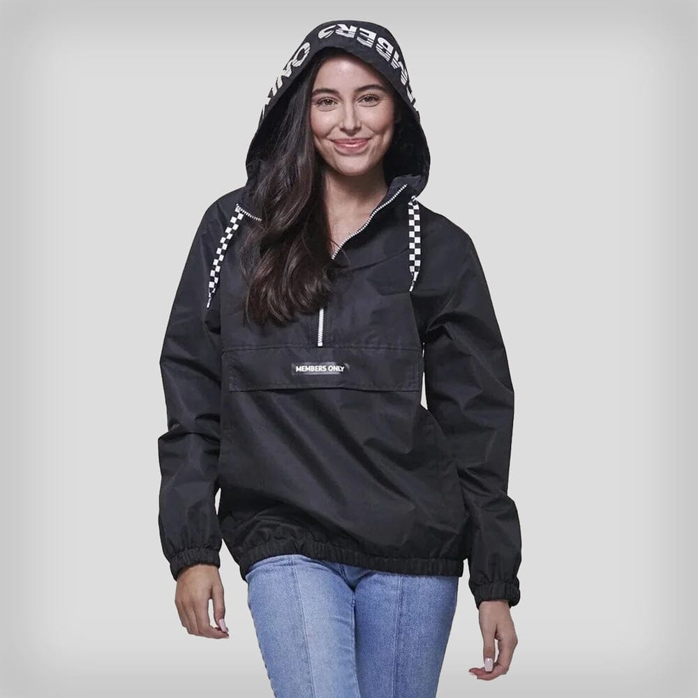 Members Only Women's Poly Taslon Pullover Jacket with hood - Ruumur