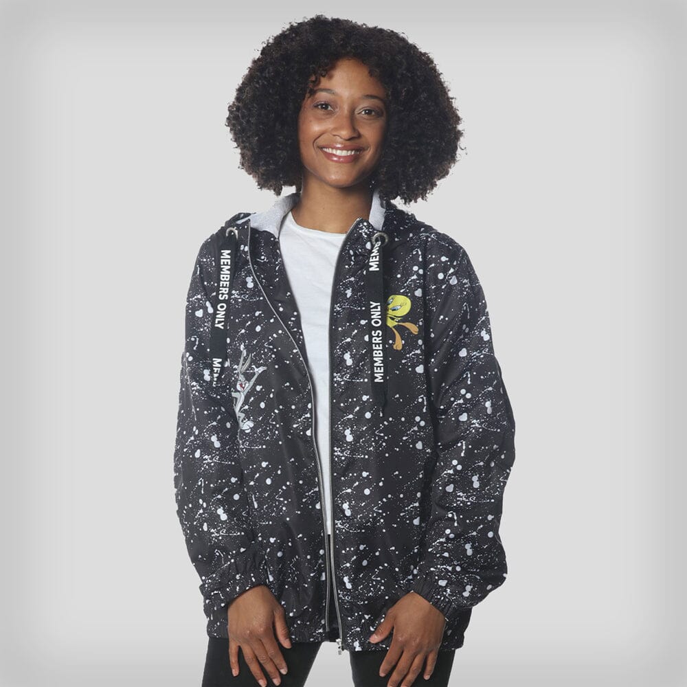 Members Only Women's Looney Tunes Full Zip Jacket - Ruumur