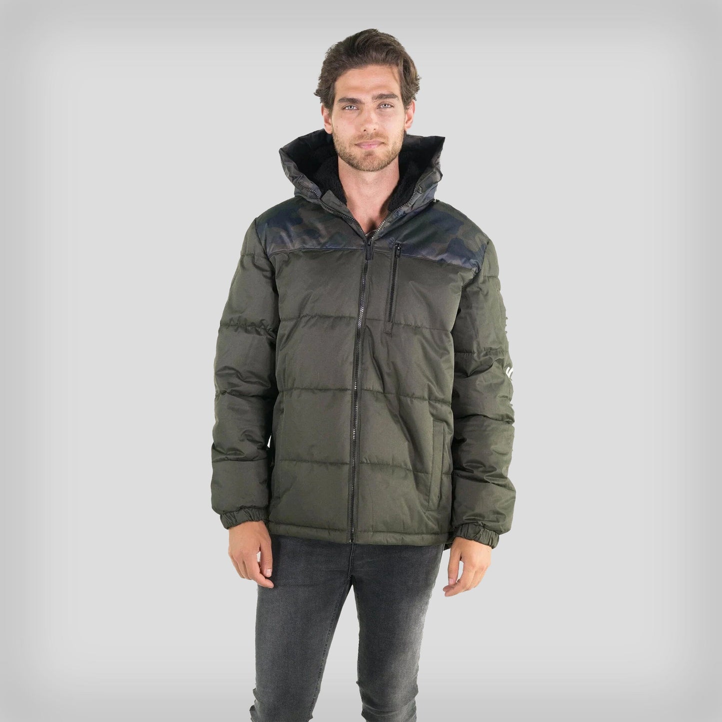 Members Only Men's Twill Block Puffer Jacket - Ruumur