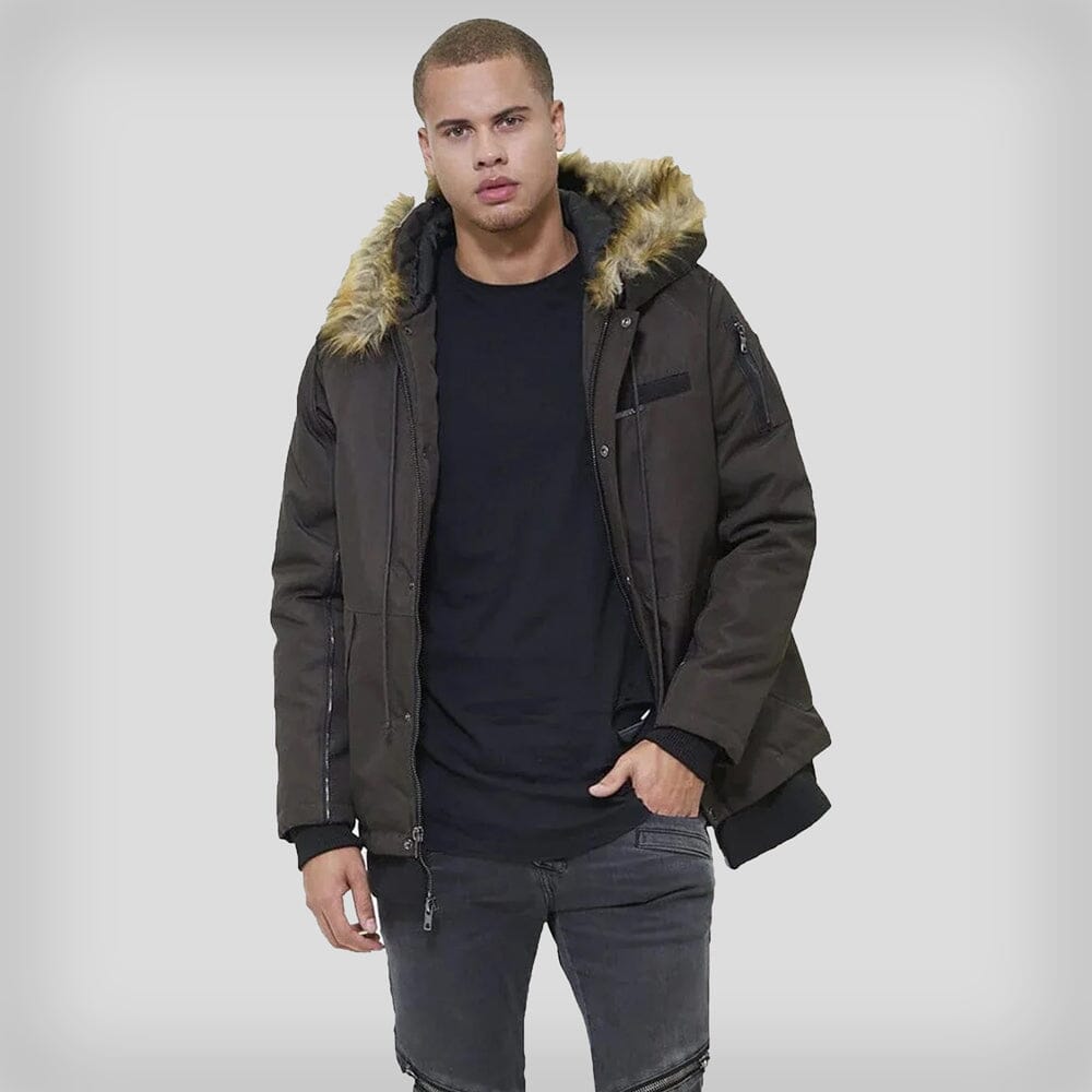 Members Only Men's Oxford Snorkel Parka Jacket - Ruumur