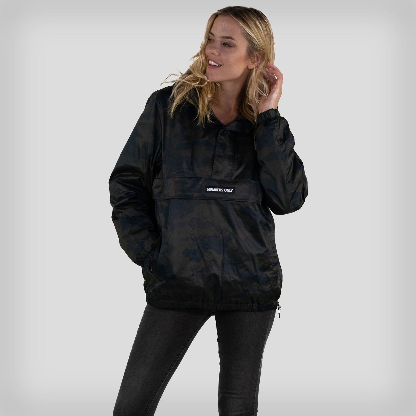 Members Only Women's Camo Popover Oversized Jacket - Ruumur