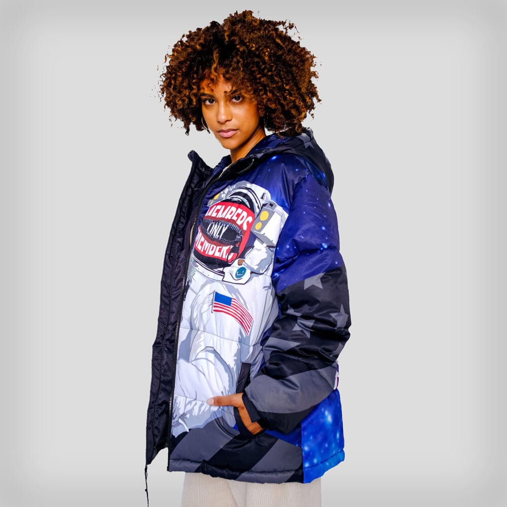 Women's Space Puffer Oversized Jacket - FINAL SALE Womens Jacket Members Only Black Small 