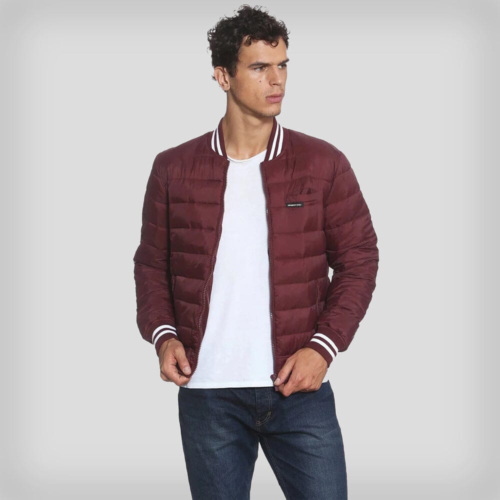 Men's Varsity Puffer Jacket - FINAL SALE Men's Jackets Members Only Burgundy Small 