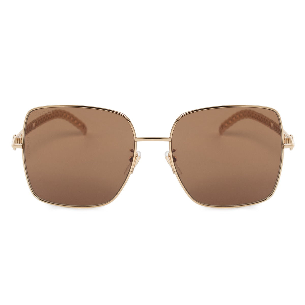 title:Gucci Square Sunglasses GG0724S 002 61;color:Gold