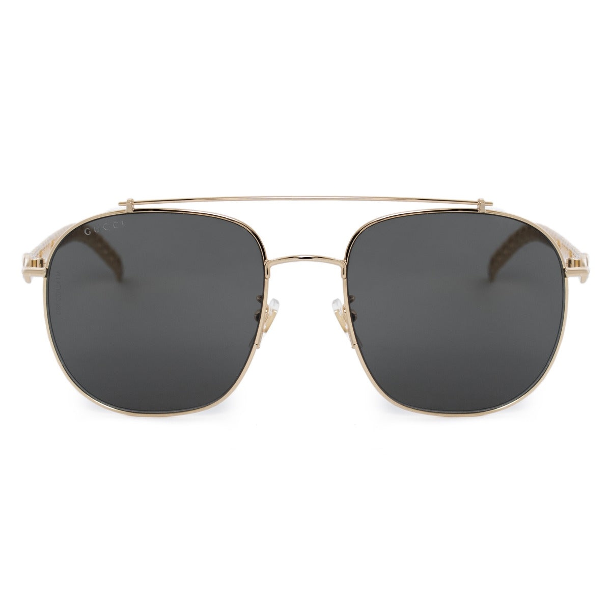 title:Gucci Square Sunglasses GG0727S 001 58;color:Gold