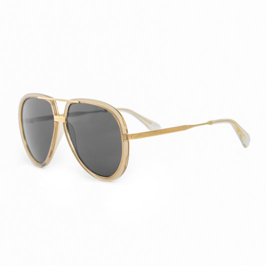 title:Gucci Aviator Sunglasses GG0904S 002 61;color:Gold