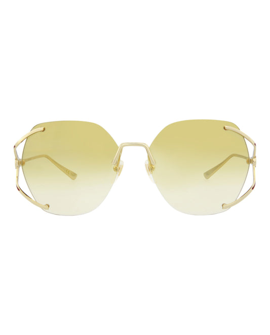 title:Gucci Women's GG0651S-30008606005 Novelty Sunglasses;color:Gold Gold Yellow