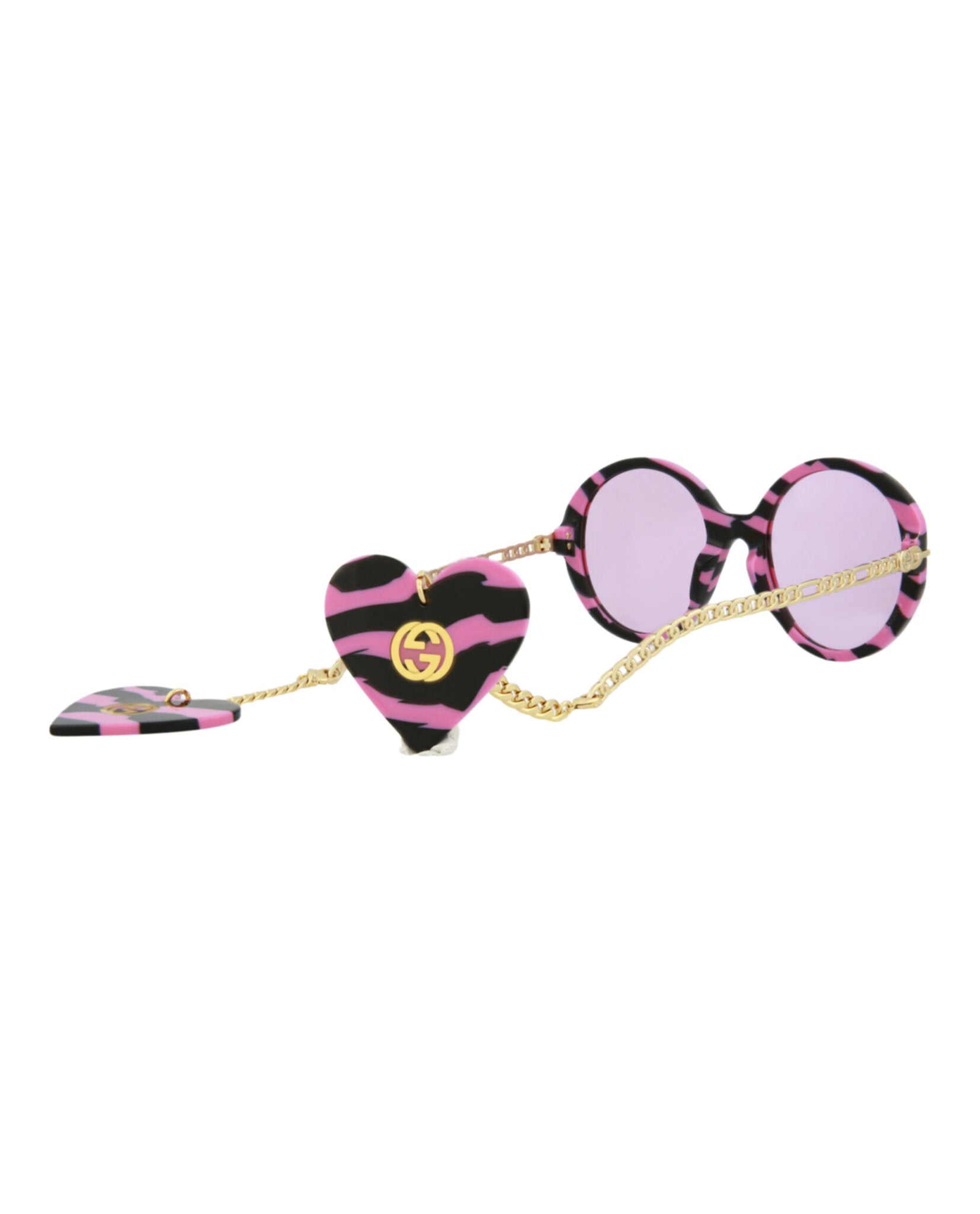 title:Gucci Women's GG0726S-30008878007 Novelty Sunglasses;color:Pink Gold Pink