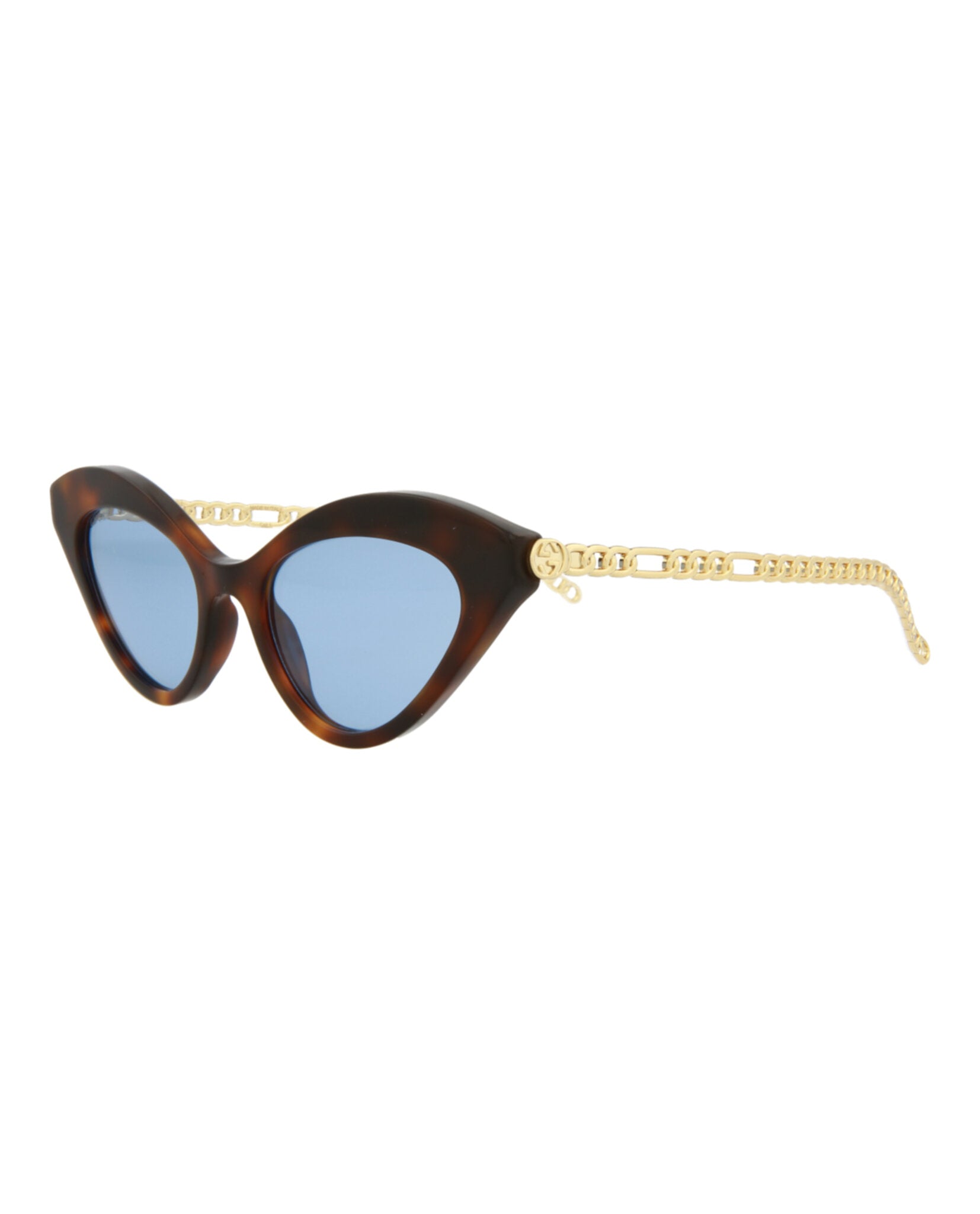 title:Gucci Women's GG0978S-30011176003 Novelty Sunglasses;color:Havana Gold Blue