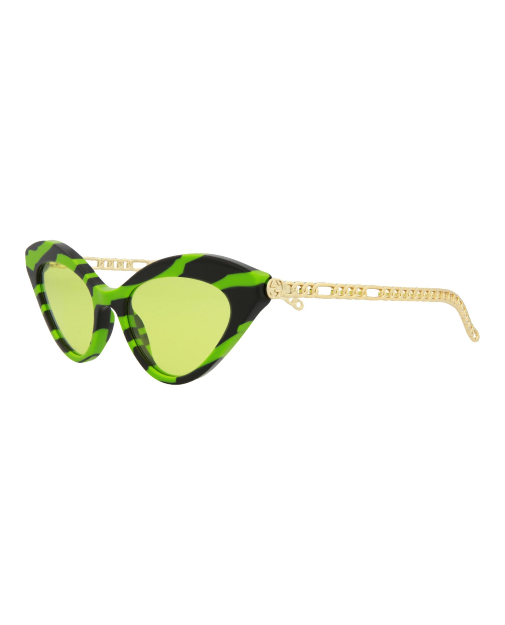 title:Gucci Women's GG0978S-30011176006 Novelty Sunglasses;color:Green Gold Green