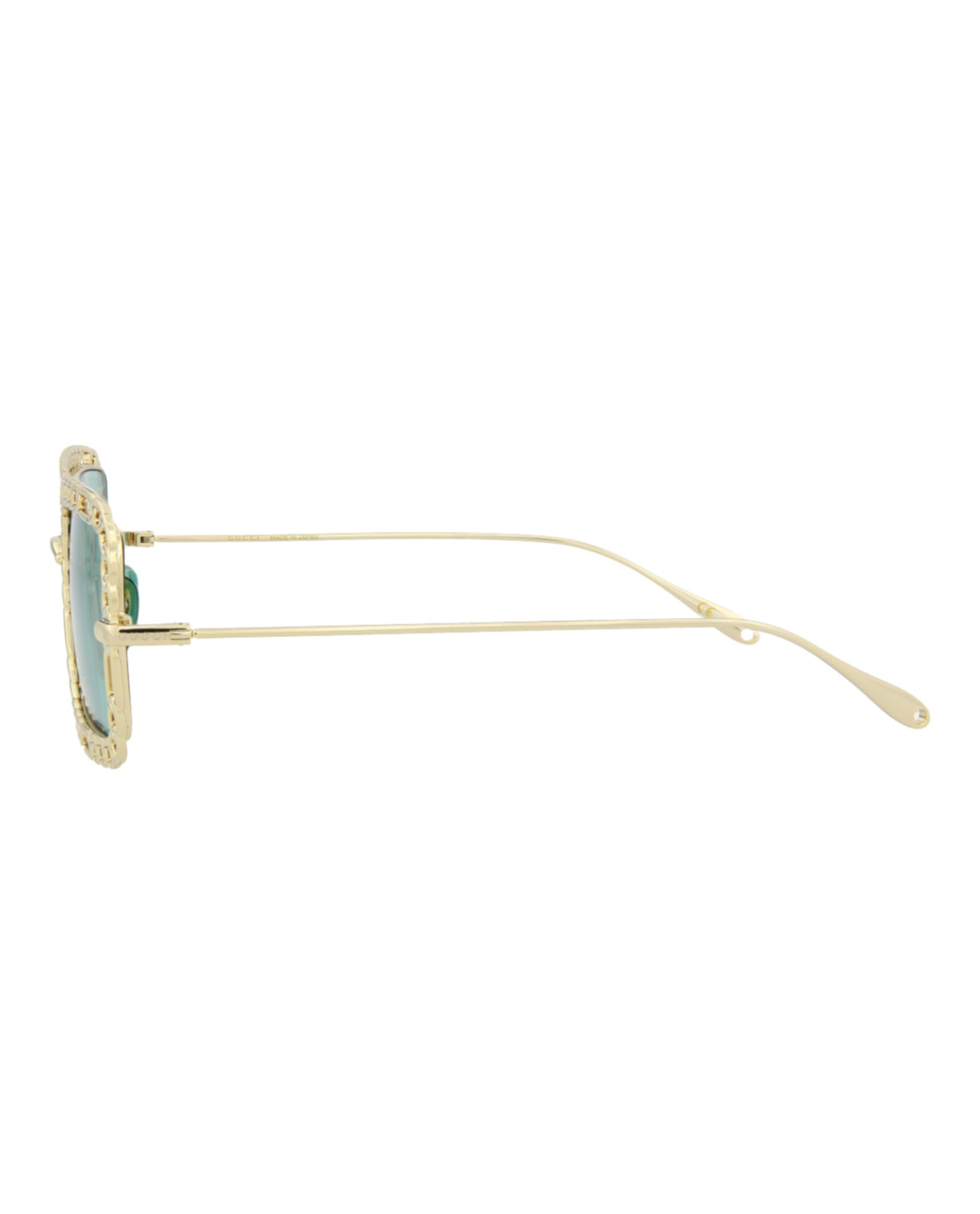 title:Gucci Women's GG1112S-30012936002 Novelty Sunglasses;color:Gold Gold Green