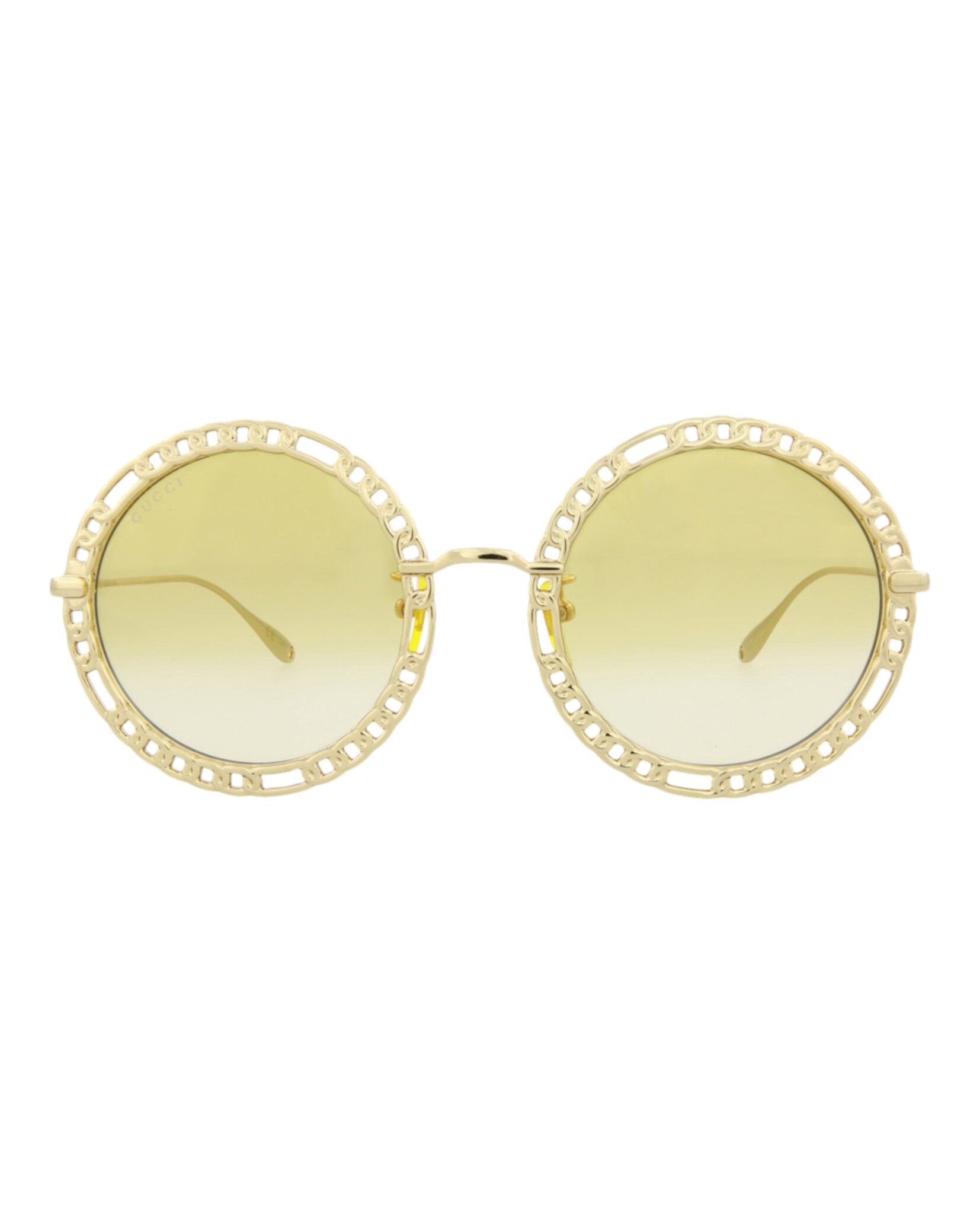 title:Gucci Women's GG1113S-30013070001 Novelty Sunglasses;color:Gold Gold Yellow