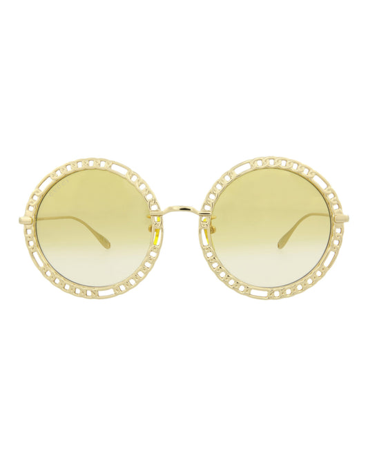 title:Gucci Women's GG1113S-30013070001 Novelty Sunglasses;color:Gold Gold Yellow