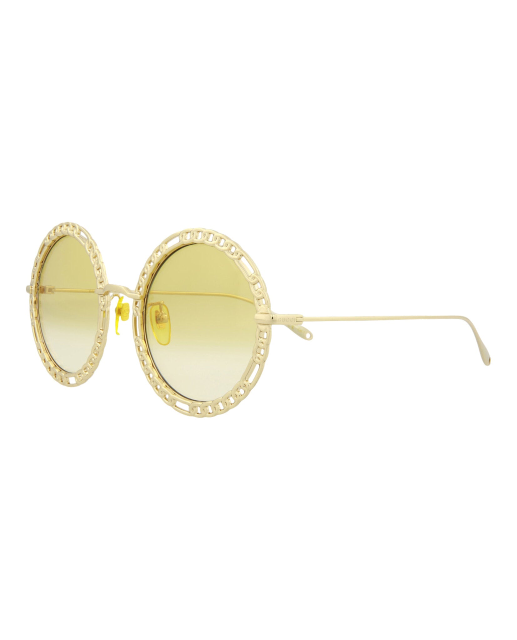 title:Gucci Women's GG1113S-30013070001 Novelty Sunglasses;color:Gold Gold Yellow