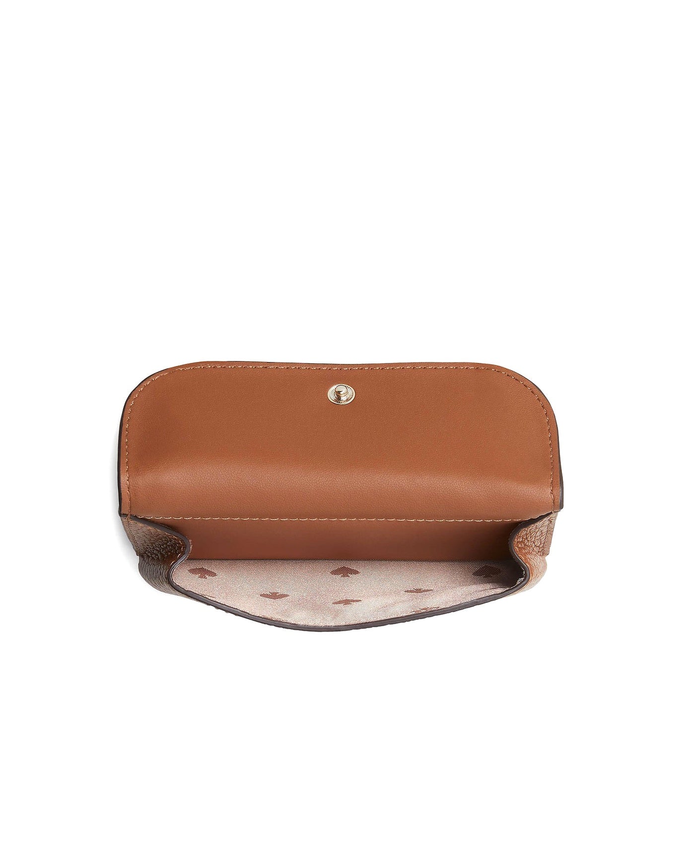 title:Kate Spade Women's Dumpling Pebbled Leather Small Flap Card Holder;color:Warm Gingerbread