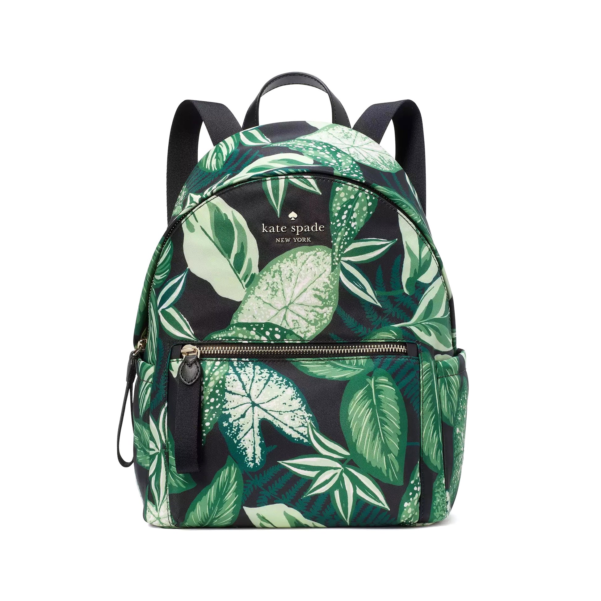 title:Kate Spade Women's Chelsea Fern Foliage Medium Backpack;color:Green Multi