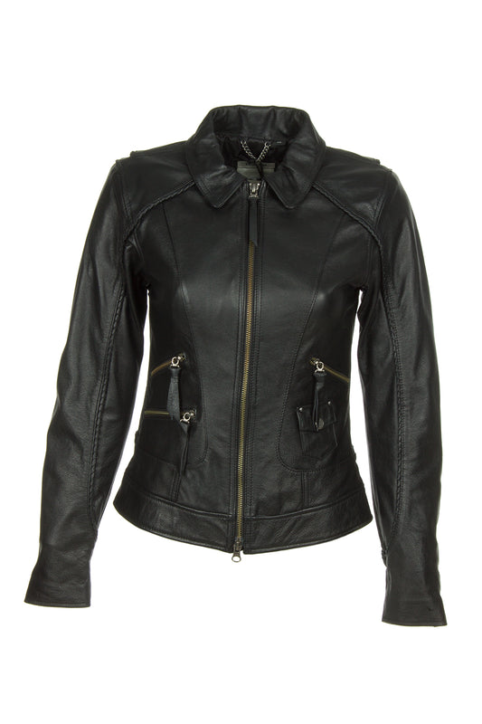 title:Harley-Davidson Women's Jacket Heritage Black Leather - Model 98064-13VW;color:Black