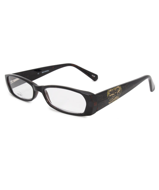 title:Harley Davidson Rectangular Reading Eyeglasses HD3004 TO 52 +2.50;color:Brown