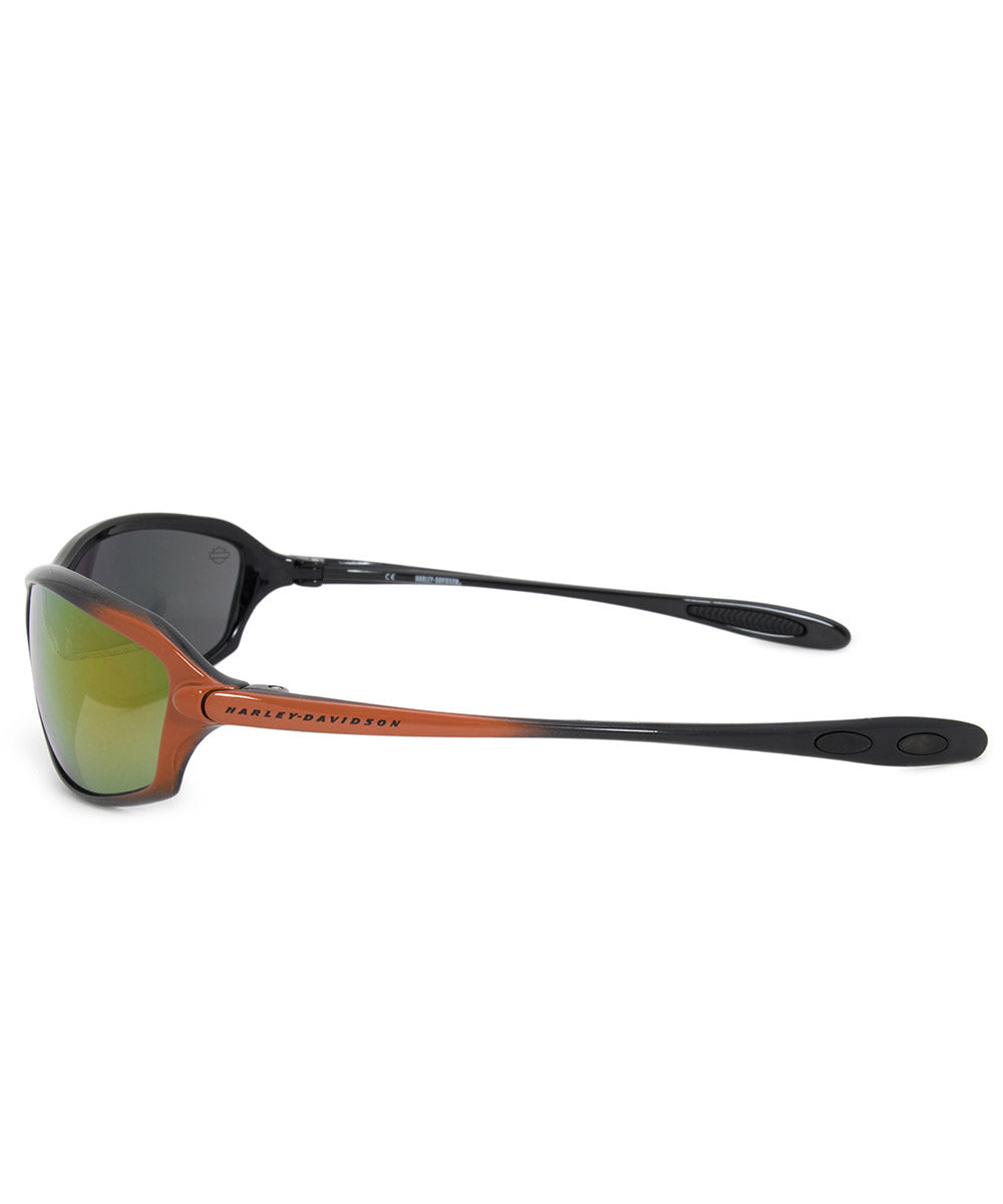 title:Harley Davidson Rectangle Sunglasses HDS0614 BKOR 66;color:Black