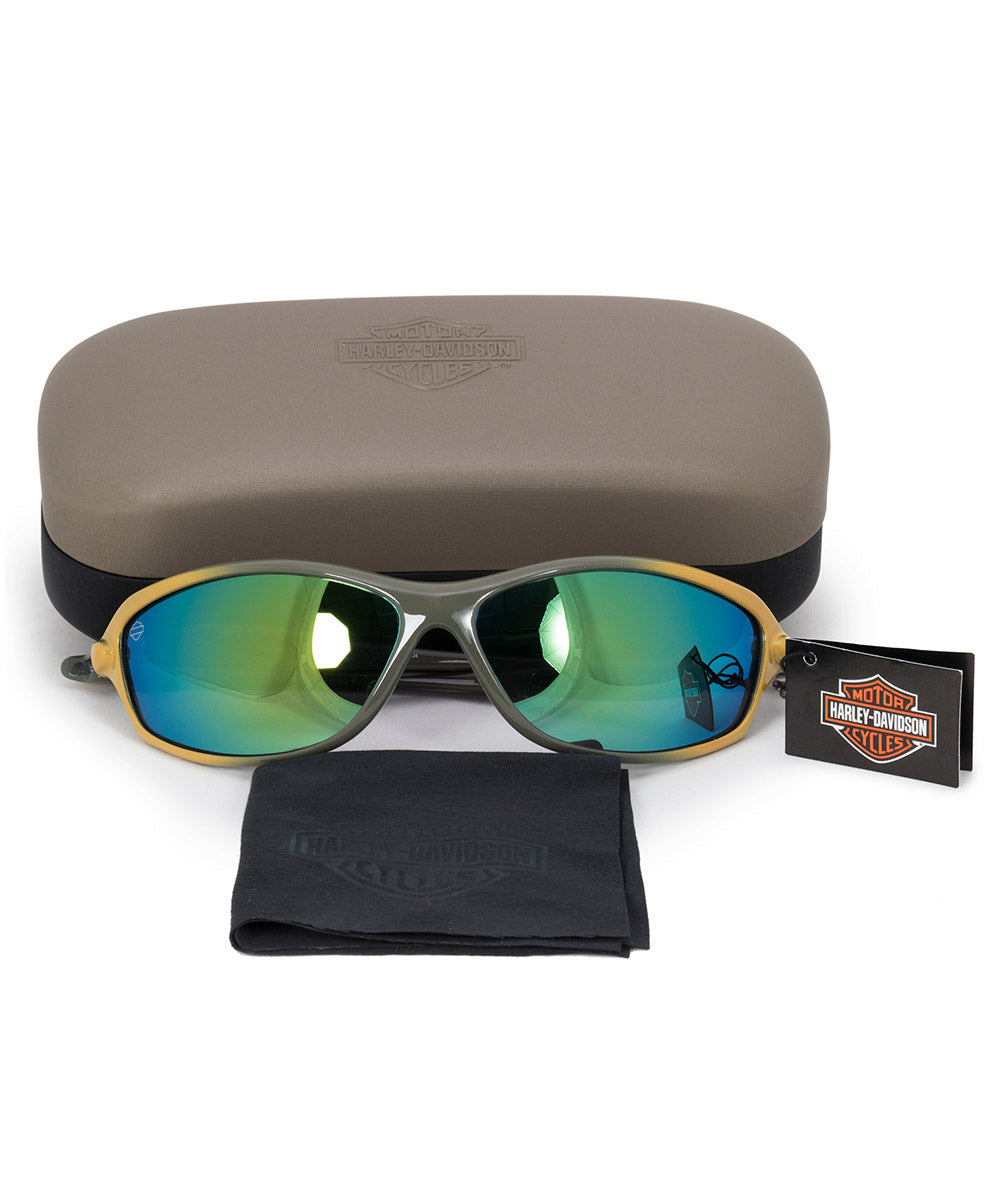 title:Harley Davidson Rectangle Sunglasses HDS0614 GRY 3F 66;color:Gray