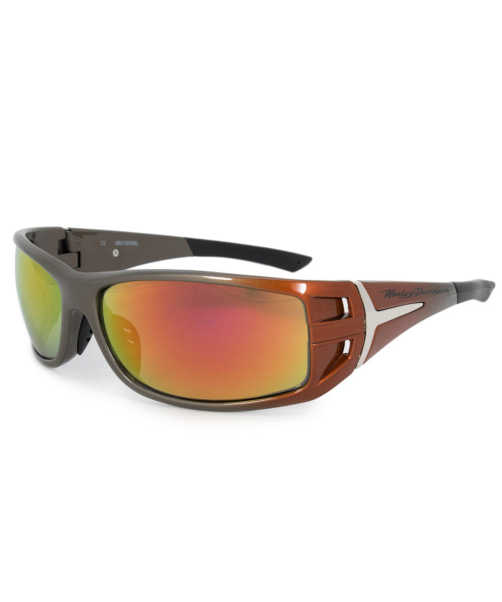 title:Harley Davidson Rectangle Sunglasses HDS0615 GY0R 83F 65;color:Gray