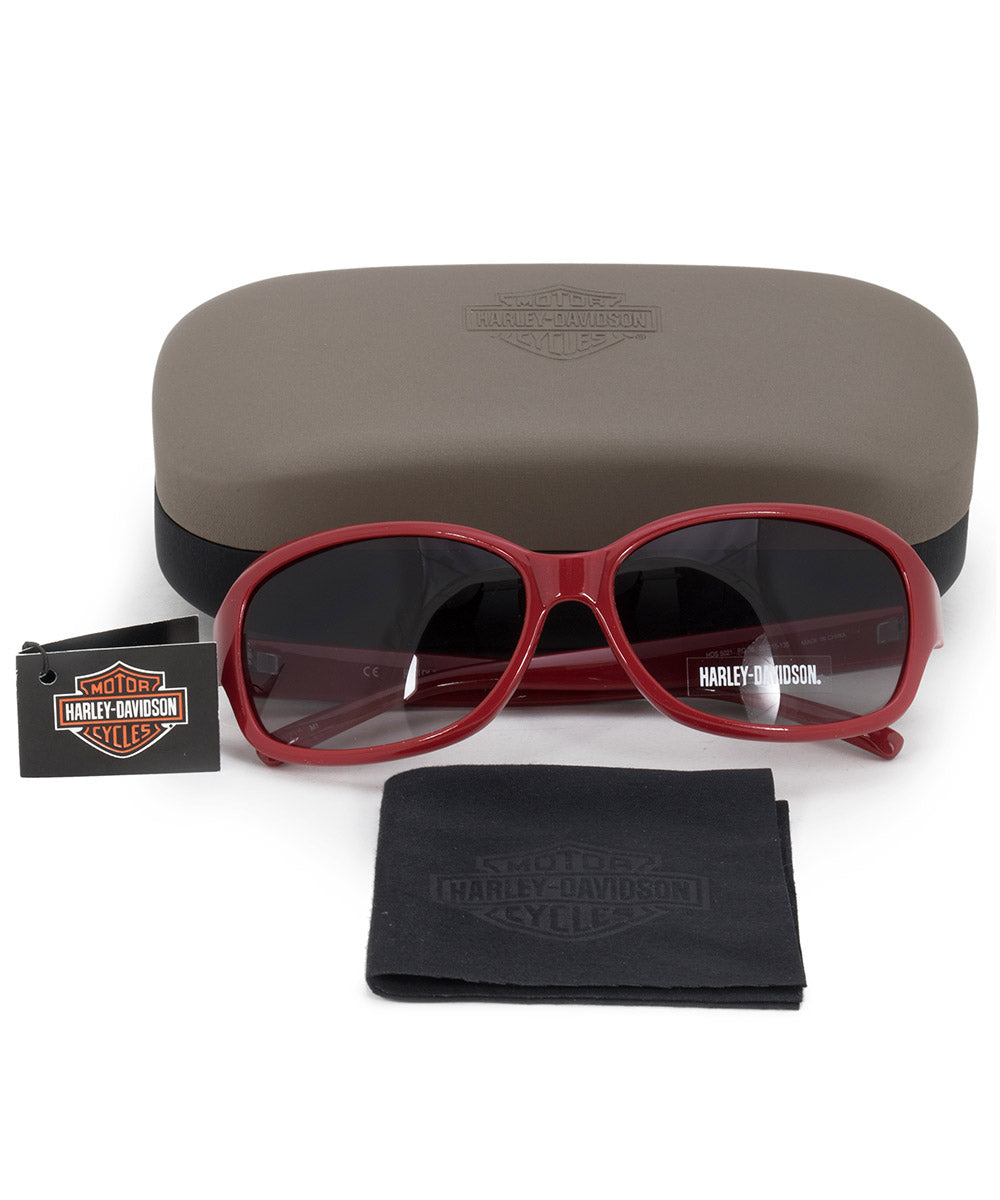 title:Harley Davidson Oval Sunglasses HDS5021 RD 35 58;color:Red