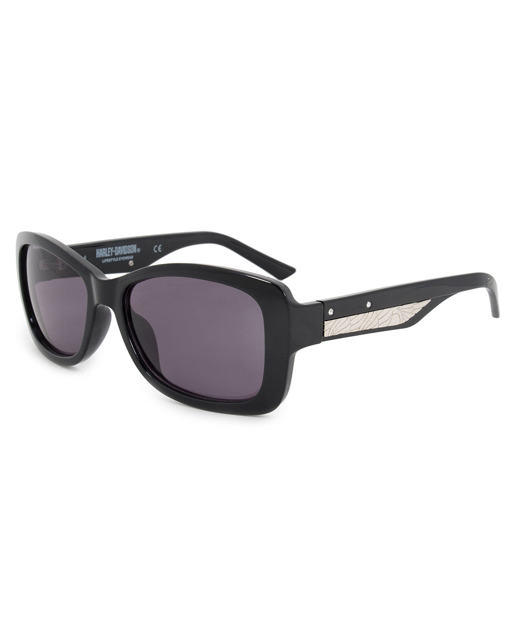 title:Harley Davidson Rectangle Sunglasses HDS5032 01A 56;color:Black