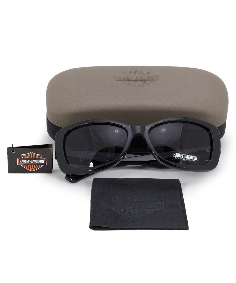 title:Harley Davidson Rectangle Sunglasses HDS5032 01A 56;color:Black