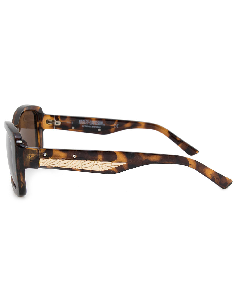 title:Harley Davidson Rectangle Sunglasses HDS5032 52E 56;color:Brown