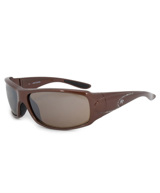 title:Harley Davidson Rectangle Sunglasses HDS8001 BRN 1F 63;color:Brown