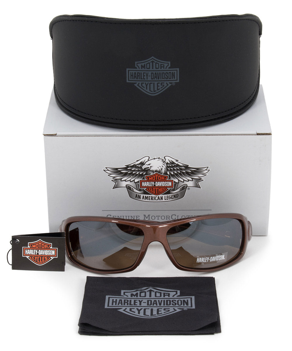 title:Harley Davidson Rectangle Sunglasses HDS8001 BRN 1F 63;color:Brown