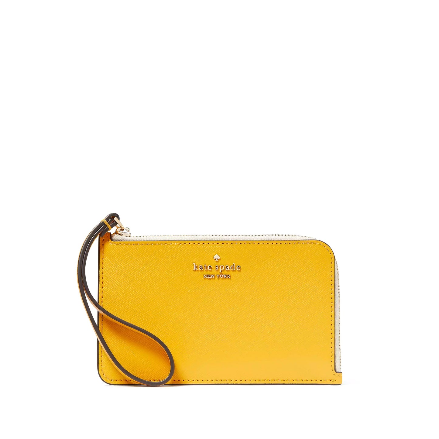 title:Kate Spade Women's Lucy Bicolor Small L-Zip Wristlet;color:Daffodil Multi