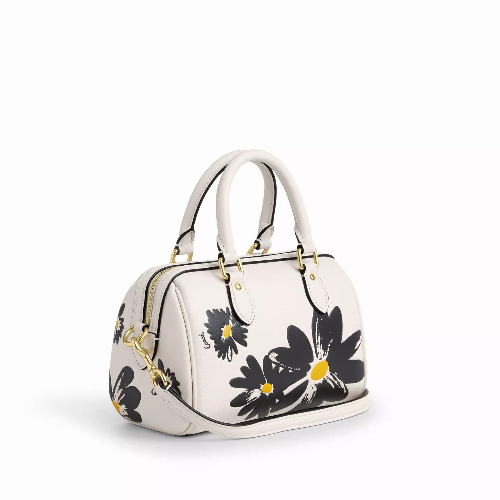 title:Coach Women's Mini Rowan Crossbody Bag With Floral Print;color:Chalk Multi