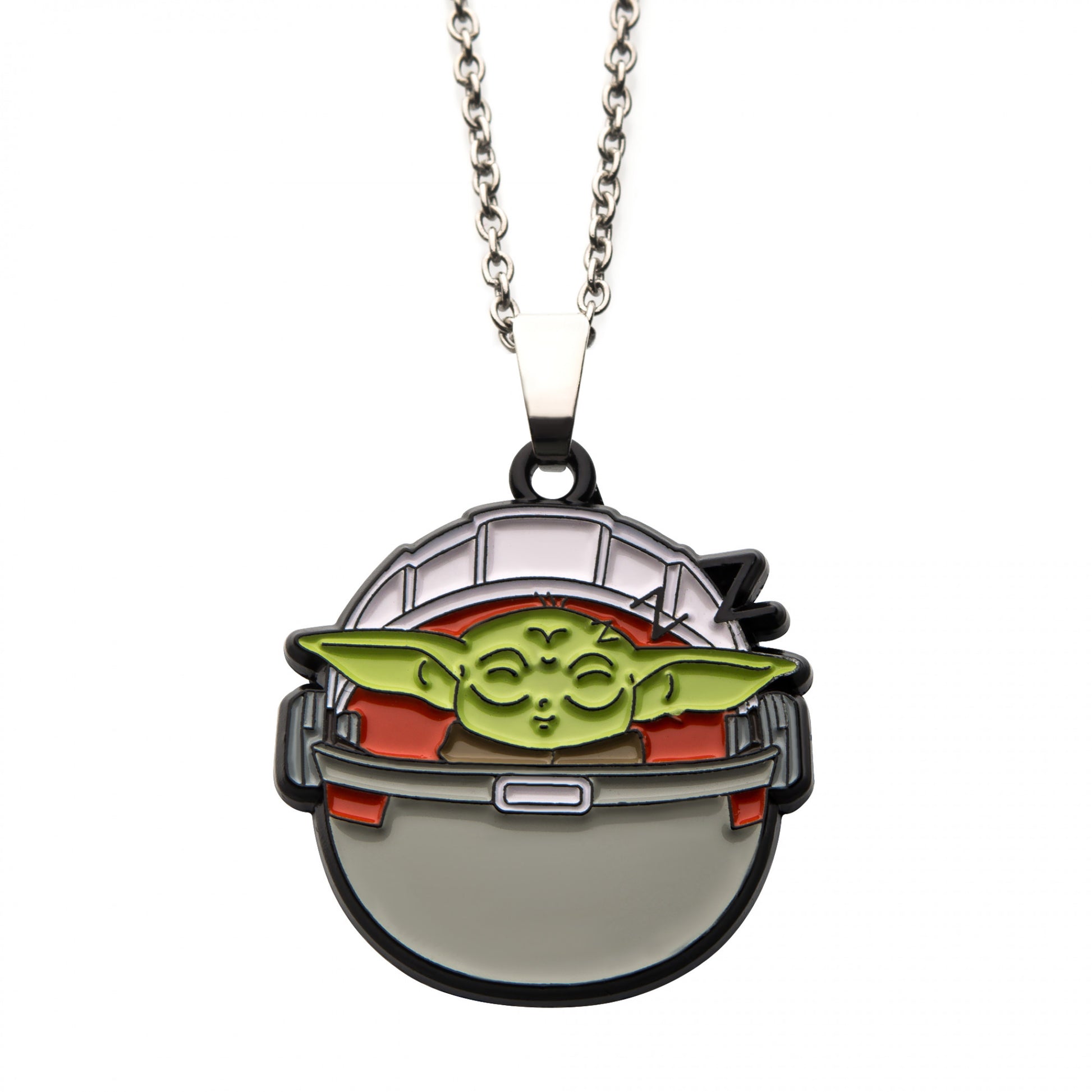 title:Star Wars The Mandalorian The Child Sleeping Pod Necklace;color:Multi-Color