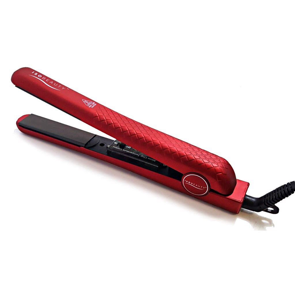 title:Metallic Red 1.25" w/Soft Touch | Flat Iron;color:not applicable