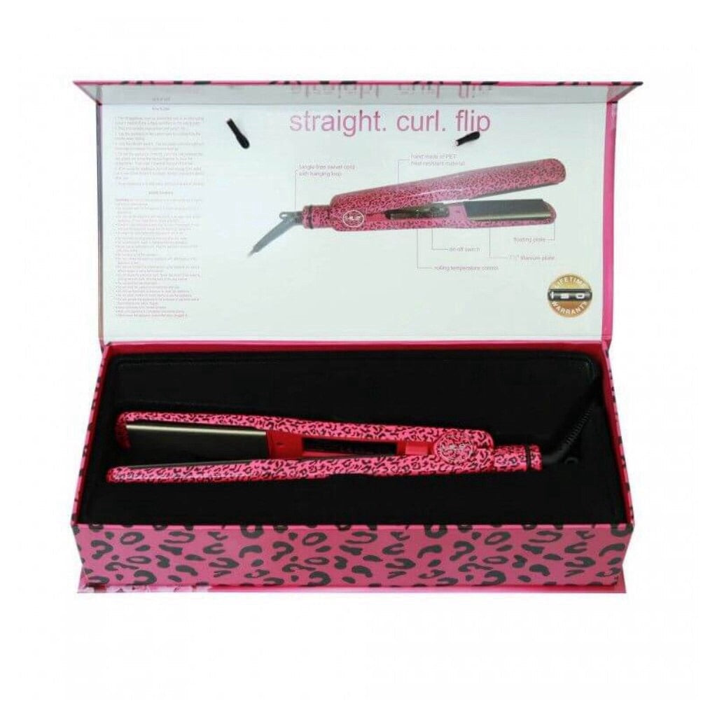 title:Omega Pink Leopard 1.5" Titanium | Flat Iron;color:not applicable