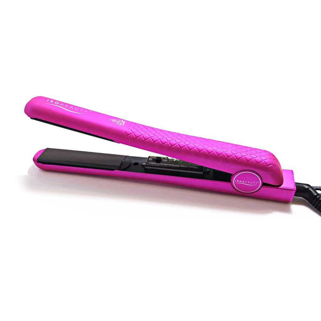 title:Metallic Pink 1.25" w/Soft Touch | Flat Iron;color:not applicable