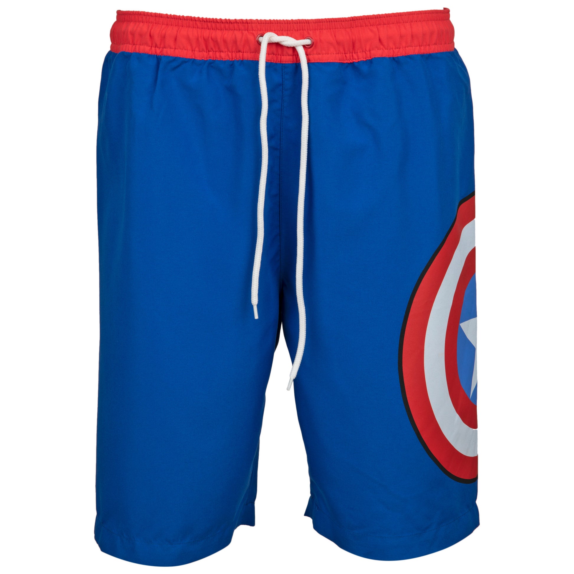 title:Captain America Shield Logo Board Shorts;color:Blue